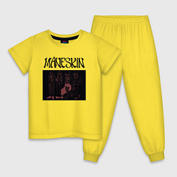 Пижама хлопковая детская Maneskin, цвет: желтый