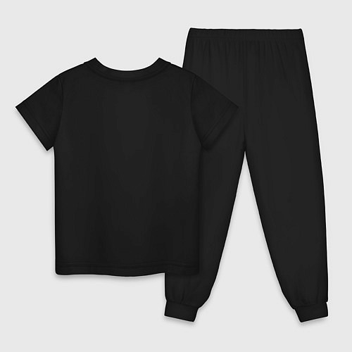 Детская пижама Панда на черном / Черный – фото 2