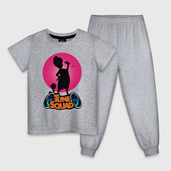 Пижама хлопковая детская Tune Squad, цвет: меланж