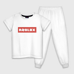 Пижама хлопковая детская Roblox, цвет: белый