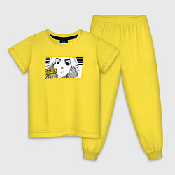 Пижама хлопковая детская МИККИ ТОКИЙСКИЕ МСТИТЕЛИ, цвет: желтый