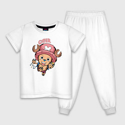 Пижама хлопковая детская Тони Тони Чоппер One Piece, цвет: белый