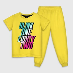 Пижама хлопковая детская BLINK 182, цвет: желтый