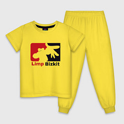 Пижама хлопковая детская Limp Bizkit, цвет: желтый