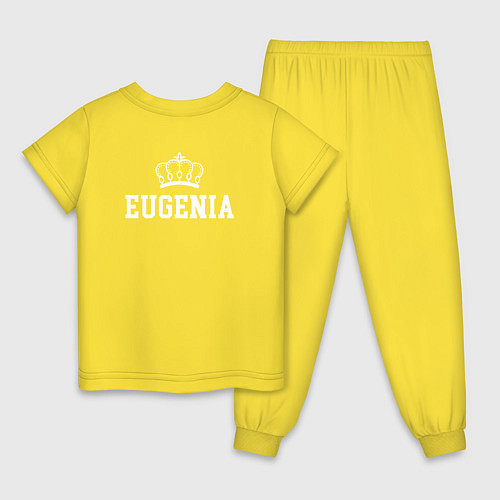 Детская пижама Евгения Корона на спине / Желтый – фото 2