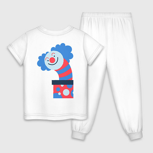 Детская пижама Жуткий клоун-сюрприз в коробке / Белый – фото 2