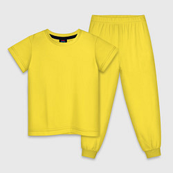 Пижама хлопковая детская Софья Корона на спине, цвет: желтый