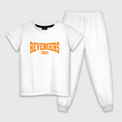 Пижама хлопковая детская REVENGERS TOKYO, цвет: белый