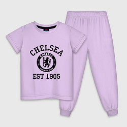 Пижама хлопковая детская Chelsea 1905 цвета лаванда — фото 1