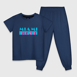 Пижама хлопковая детская Майами Хит, цвет: тёмно-синий