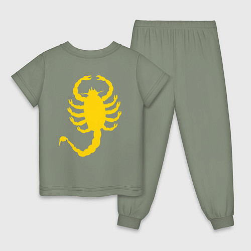 Детская пижама Драйв Скорпион спина / Авокадо – фото 2