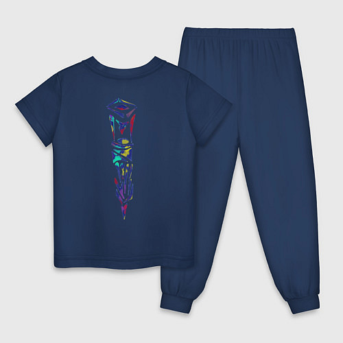 Детская пижама Глубина цвета и формы / Тёмно-синий – фото 2