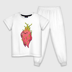 Пижама хлопковая детская Драконья ягода, цвет: белый