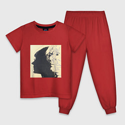 Пижама хлопковая детская Andy Warhol art, цвет: красный