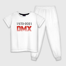 Пижама хлопковая детская Peace DMX, цвет: белый