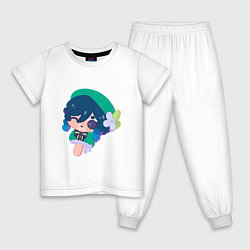 Пижама хлопковая детская Venti Genshin, цвет: белый