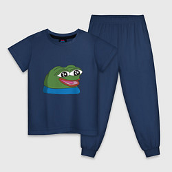 Пижама хлопковая детская Pepe happy Пепе хеппи, цвет: тёмно-синий