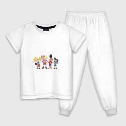 Пижама хлопковая детская Эй, Арнольд с друзьями, цвет: белый