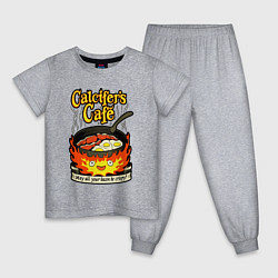 Пижама хлопковая детская Calcifer cook, цвет: меланж