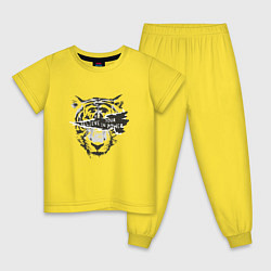 Пижама хлопковая детская Тигр Верь в свою силу, цвет: желтый