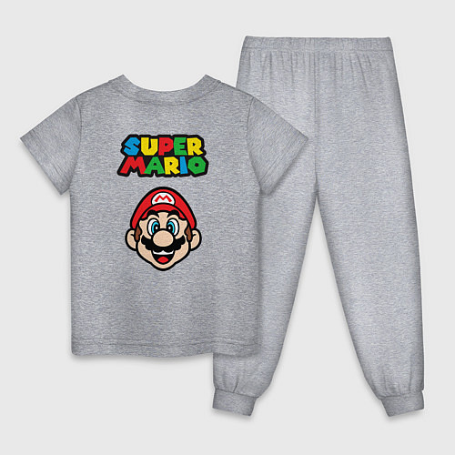 Детская пижама MarioFace / Меланж – фото 2