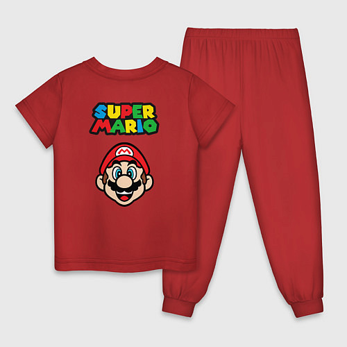 Детская пижама MarioFace / Красный – фото 2