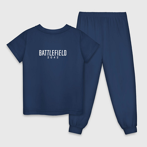 Детская пижама BATTLEFIELD 2042 LOGO спина / Тёмно-синий – фото 2