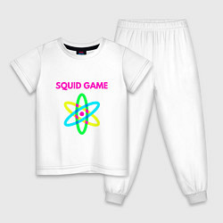 Пижама хлопковая детская Squid Game Atom, цвет: белый