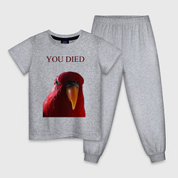 Детская пижама Красный попугай
