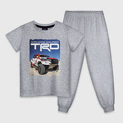 Пижама хлопковая детская Toyota Racing Development, desert, цвет: меланж