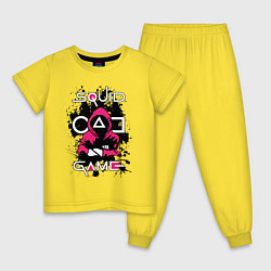 Пижама хлопковая детская Squid gameguard-killer, цвет: желтый