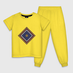 Пижама хлопковая детская Чрево славянский оберег в цвете, цвет: желтый