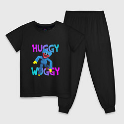 Пижама хлопковая детская Huggy Wuggy: Игрушка с зубами, цвет: черный