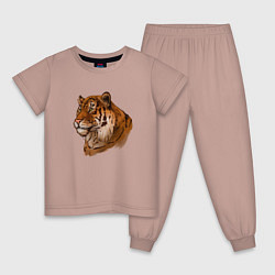 Детская пижама Тигр маслом