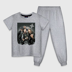 Пижама хлопковая детская Metallica - cool dudes! Thrash metal!, цвет: меланж