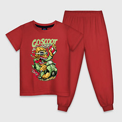 Пижама хлопковая детская Go scoot!, цвет: красный