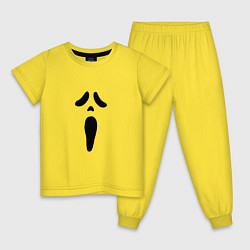 Пижама хлопковая детская Ужастик страшила, цвет: желтый