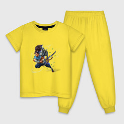 Пижама хлопковая детская LEAGUE OF LEGENDS YASUO HERO, цвет: желтый