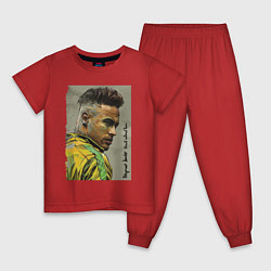 Пижама хлопковая детская Neymar Junior - Brazil national team, цвет: красный