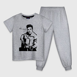 Пижама хлопковая детская Elvis, цвет: меланж
