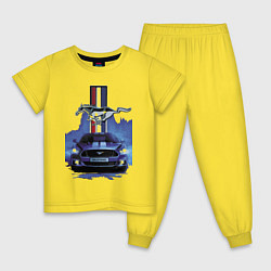 Пижама хлопковая детская Mustang - лучший среди равных!, цвет: желтый