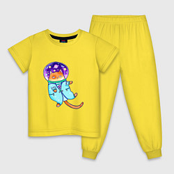 Детская пижама Кот в космосе 2022 две стороны