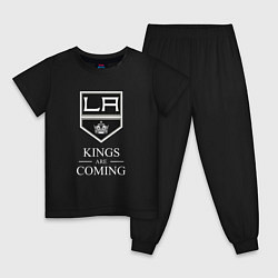 Пижама хлопковая детская Los Angeles Kings, Лос Анджелес Кингз, цвет: черный