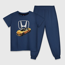 Пижама хлопковая детская Honda Concept Motorsport, цвет: тёмно-синий