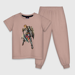 Пижама хлопковая детская Паладин Ла2, цвет: пыльно-розовый