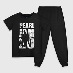 Пижама хлопковая детская Pearl Jam, группа, цвет: черный