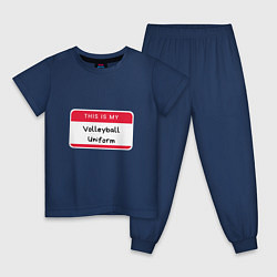 Пижама хлопковая детская Volleyball Uniform, цвет: тёмно-синий