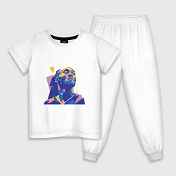 Пижама хлопковая детская Kobe Bryant Style, цвет: белый
