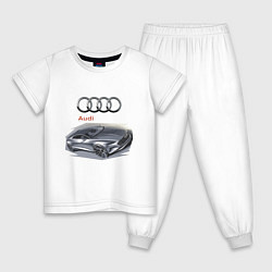 Пижама хлопковая детская Audi Concept, цвет: белый