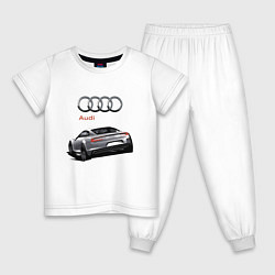 Пижама хлопковая детская Audi Prestige Concept, цвет: белый